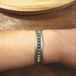 Vintage Sterling Silver Turquoise Cuff Bracelet